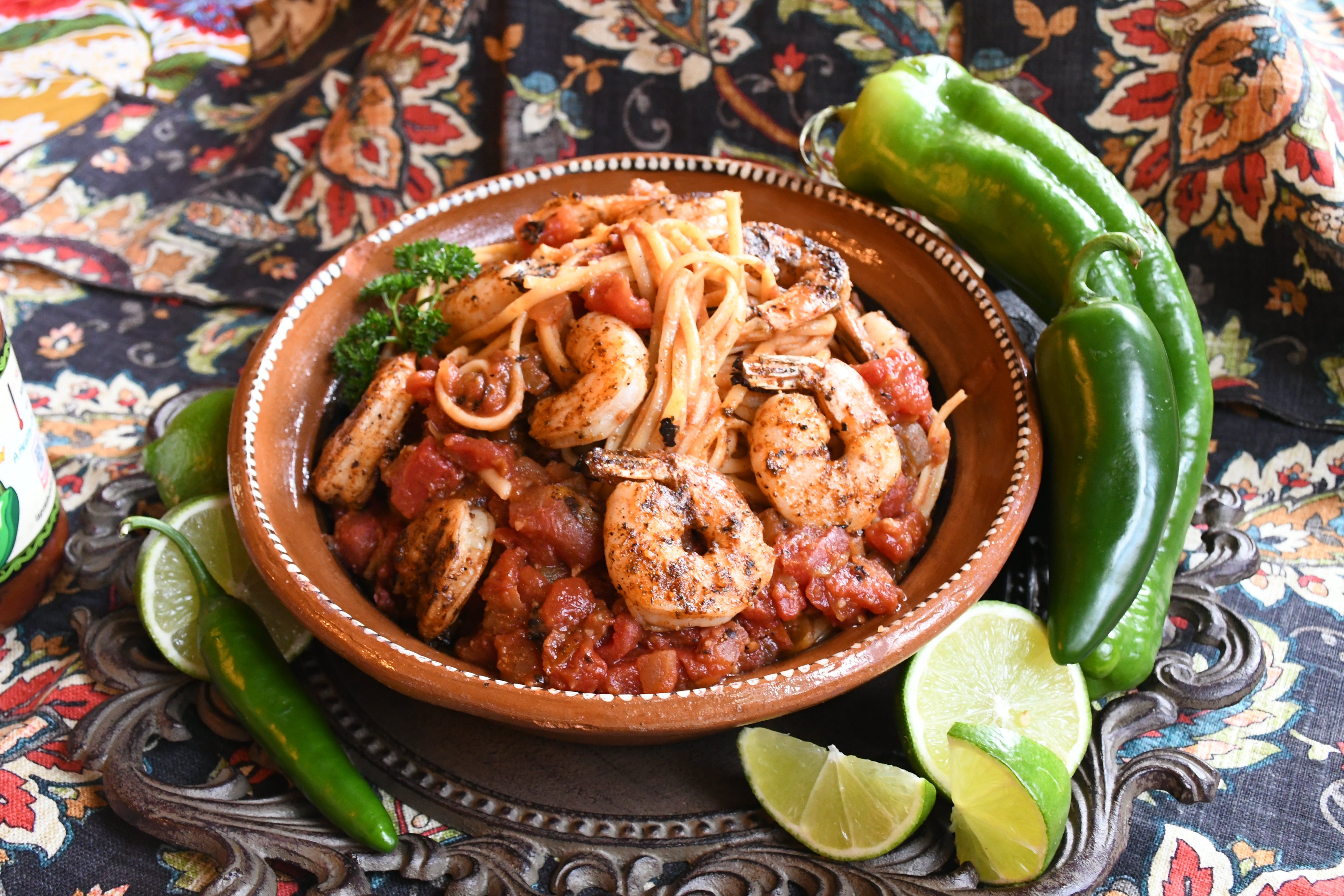 La Posta Chile Co. Tequila Lime Shrimp Linguini – La Posta Chile Company