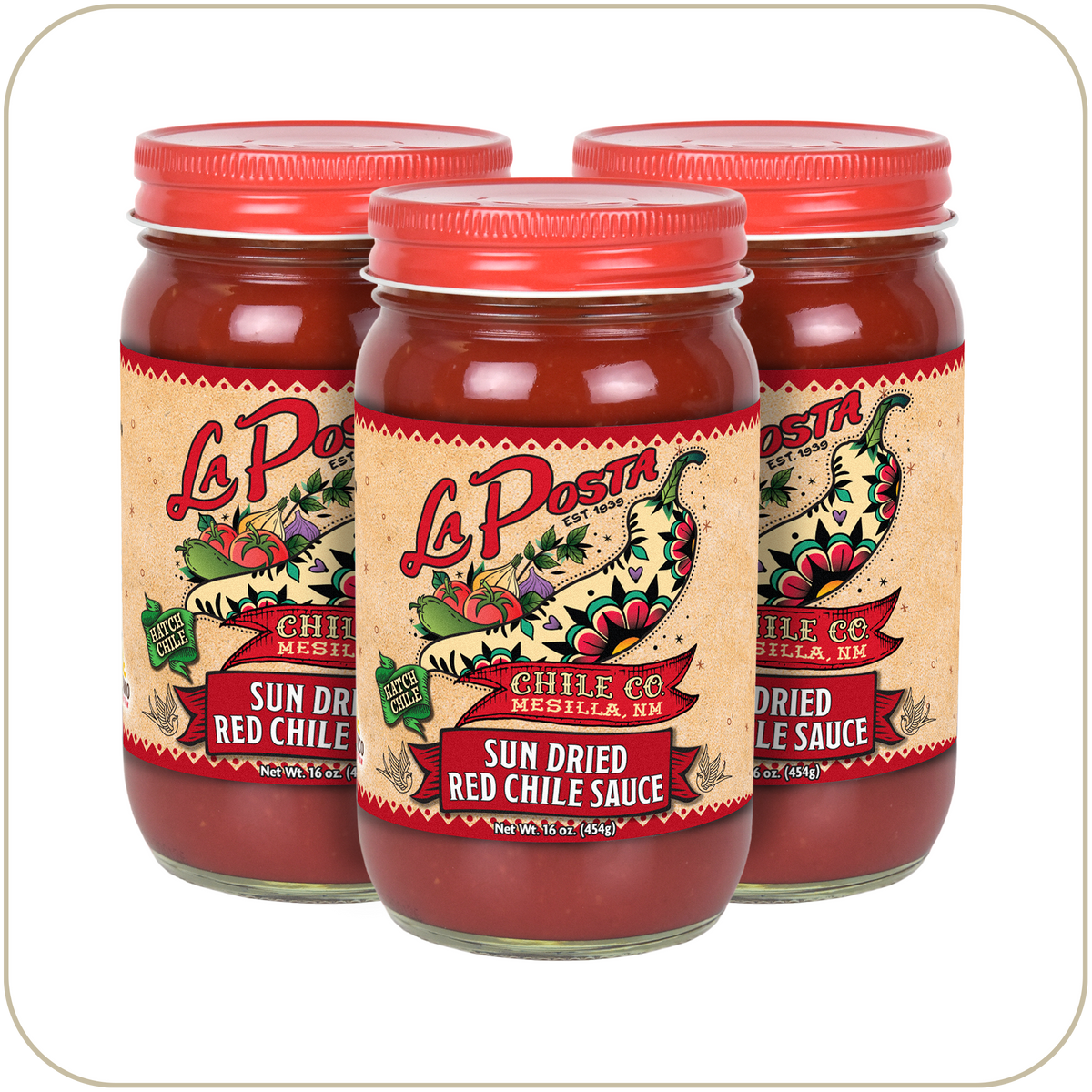 3-Pack Sun Dried Red Chile Sauce – La Posta Chile Company